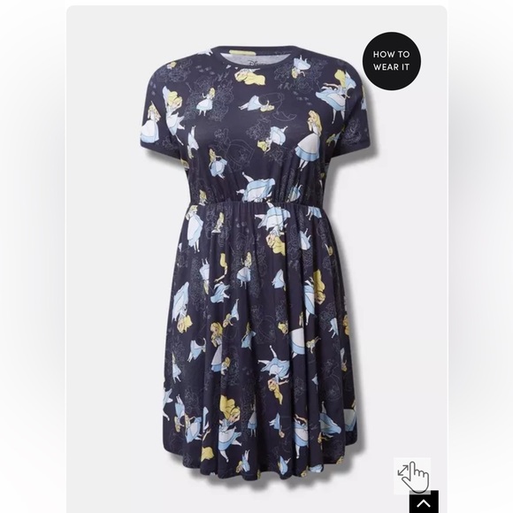 NWT Never Worn, just washed Alice and Wonderland Torrid Dress. - Picture 5 of 11